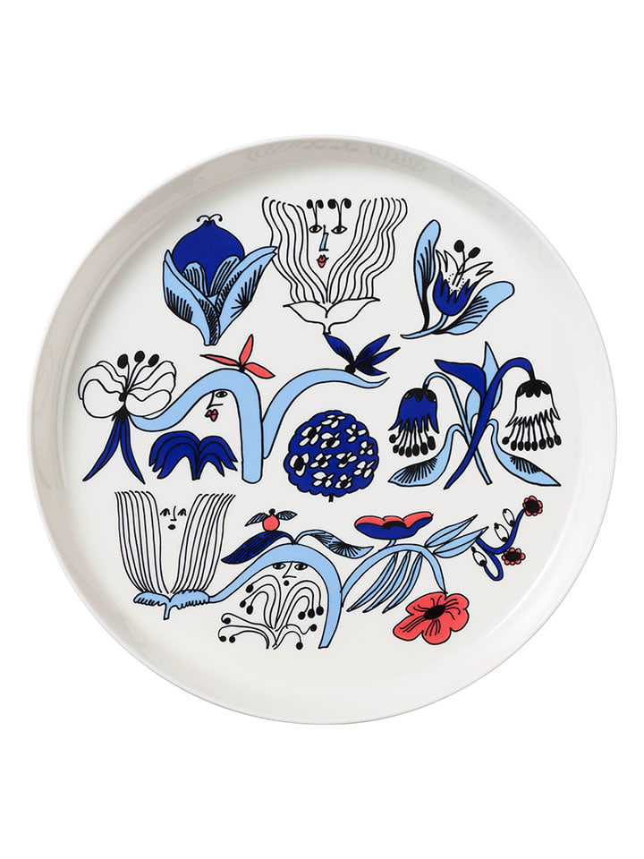 Dinerbord "Puutarhurit" blauw - Ø 24 cm