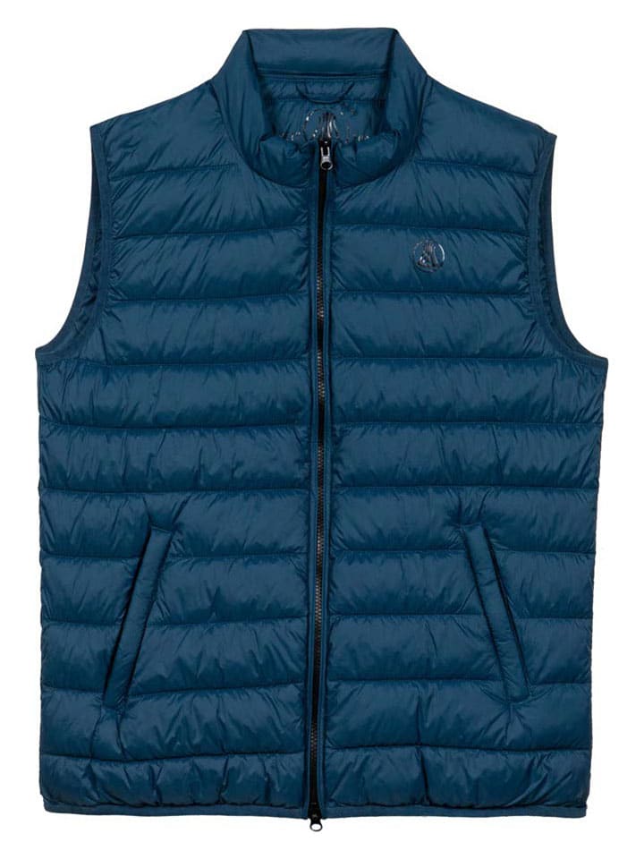 Doorgestikte bodywarmer blauw