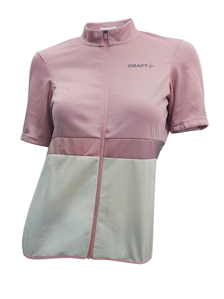 Fahrradtrikot in Rosa/ Beige