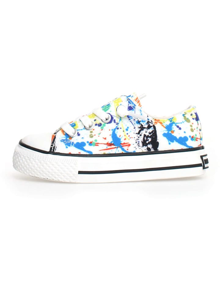 Sneakersy "Ayasy" w kolorze białym ze wzorem