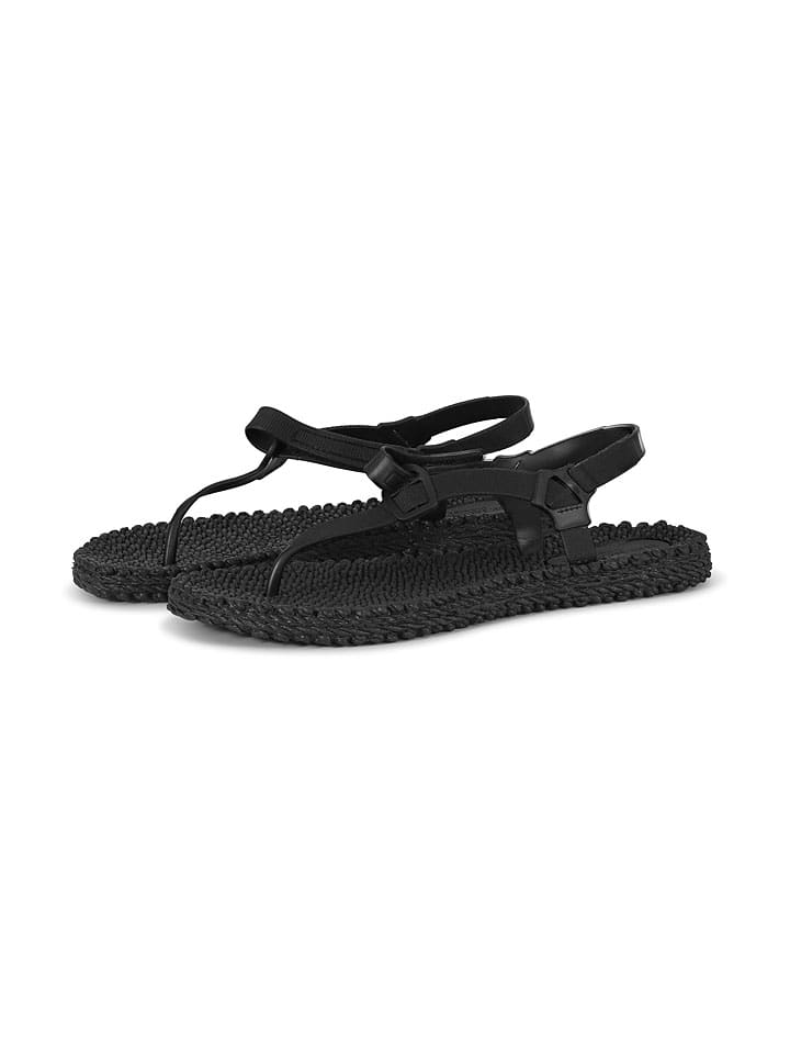 Zehensandalen in Schwarz