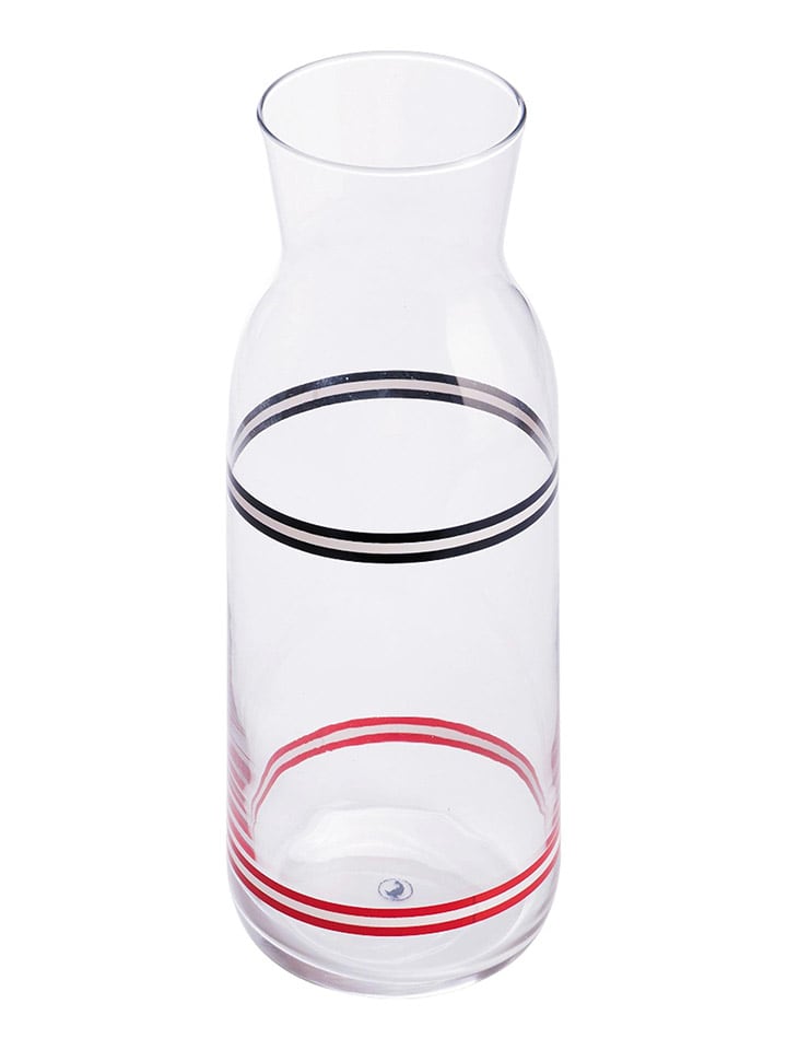 Karaffe in Dunkelblau/ Rot/ Weiß - 1,2 l