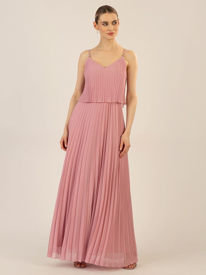 Plisseekleid in Rosa