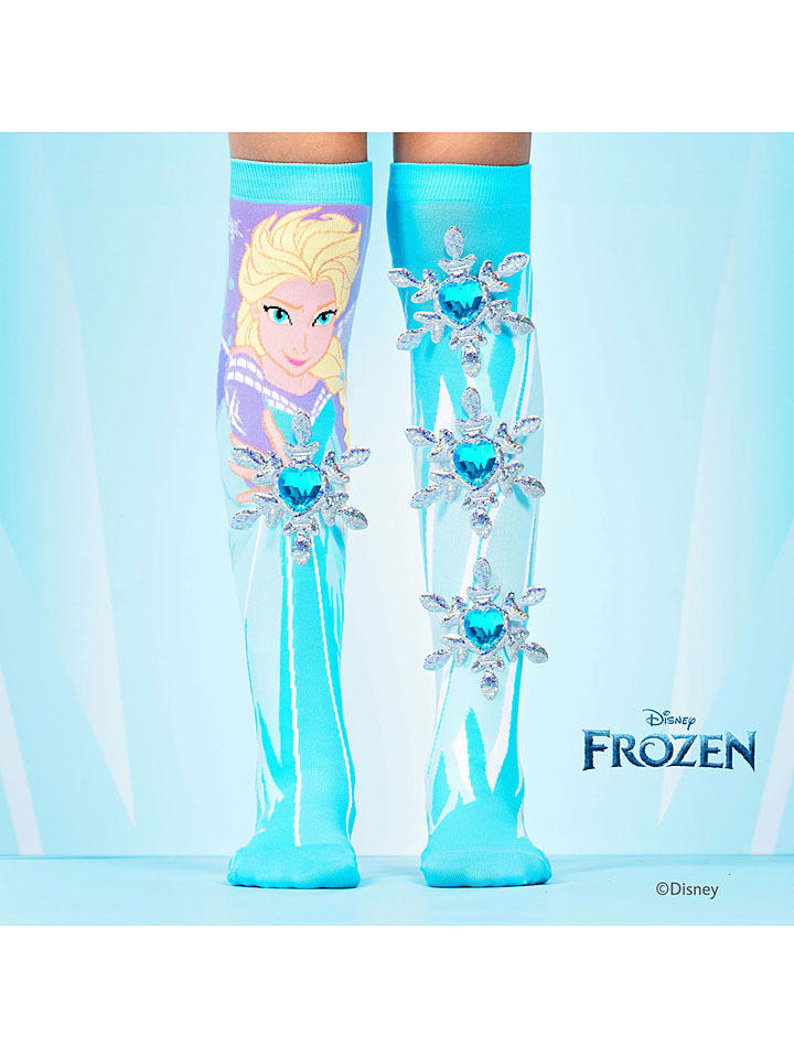 Socken "Frozen" in Türkis