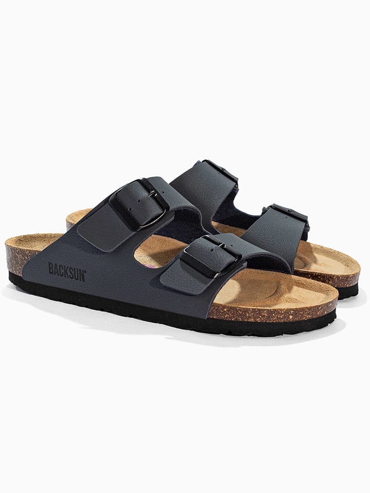 Slippers "Bali" donkerblauw