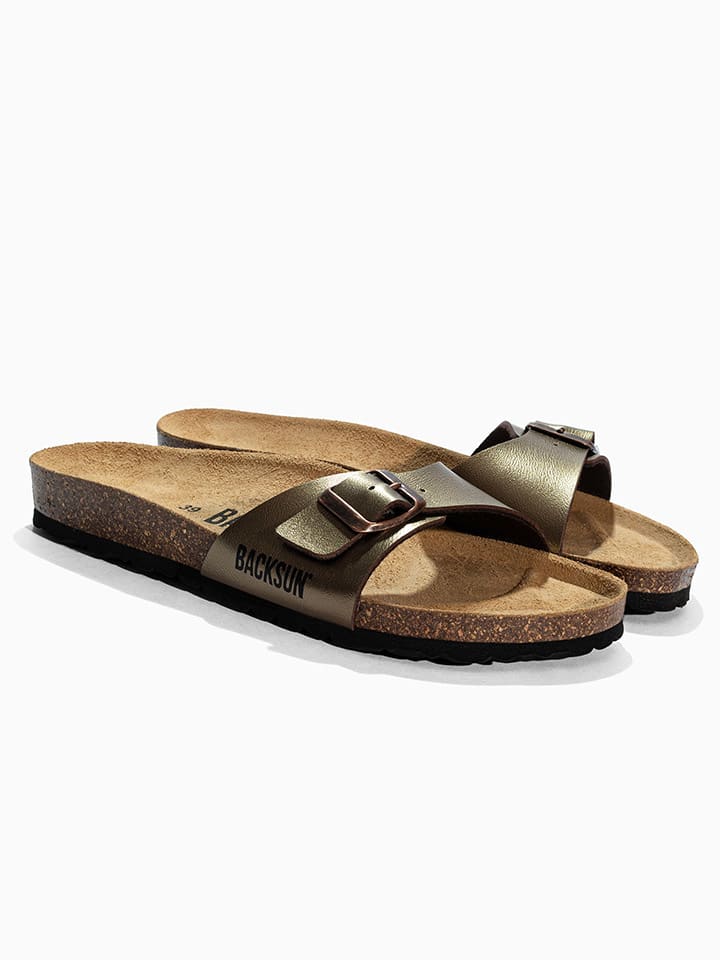 Leder-Pantoletten "Paris" in Braun