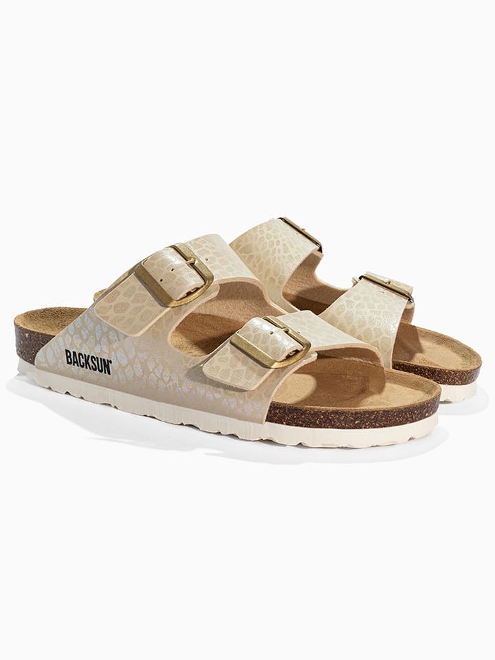 Pantoletten "Bali" in Beige