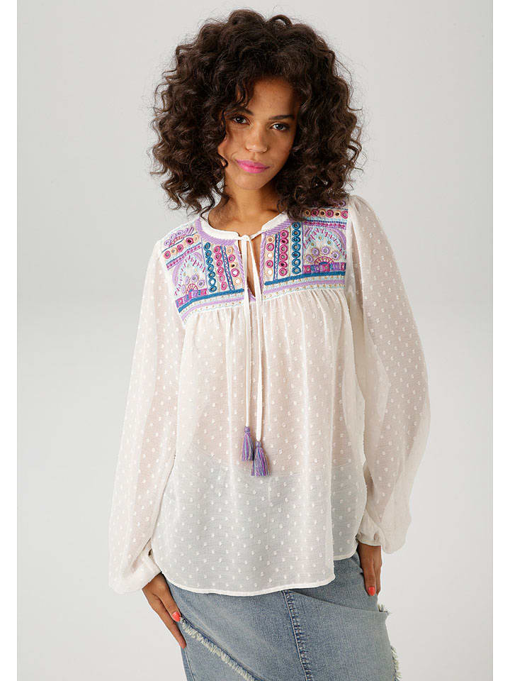 Bluse in Weiß