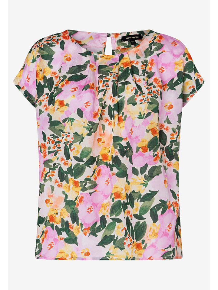 Blouse groen/lichtroze