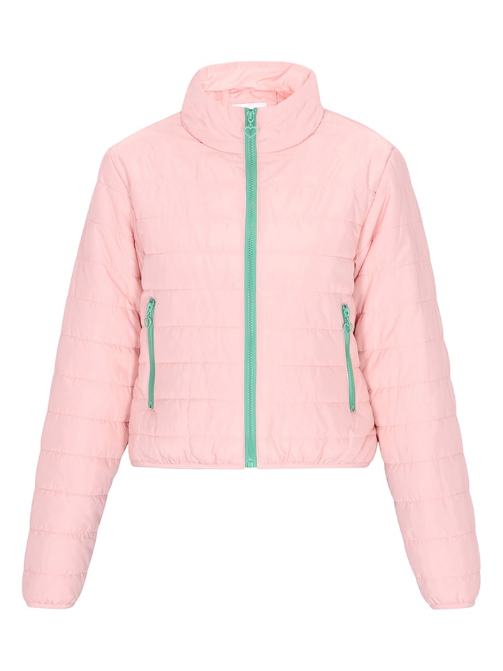 Steppjacke in Rosa/ Grün
