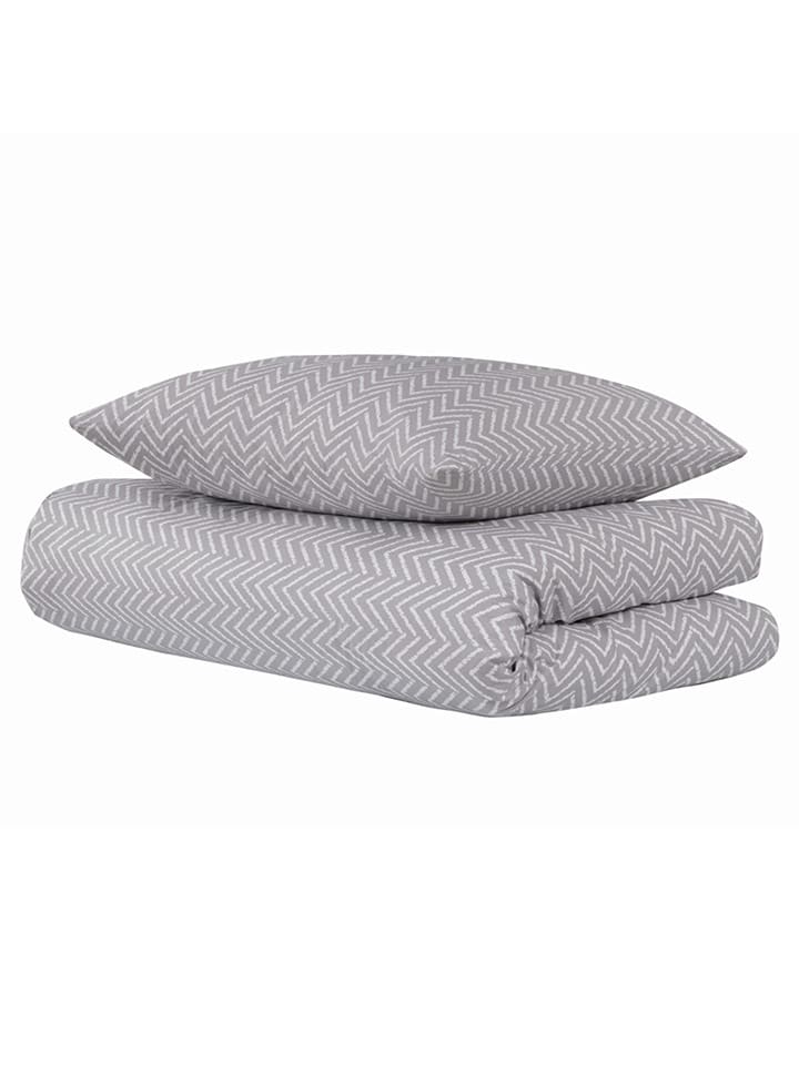 Renforcé beddengoedset "Grebur" lichtgrijs