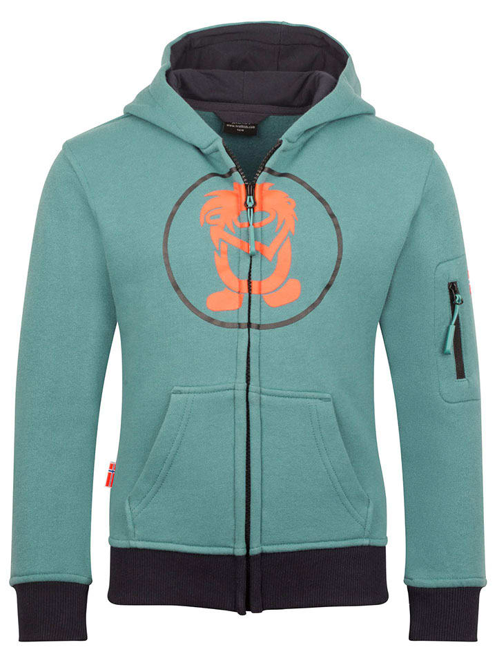 Bluza "Sortland" w kolorze turkusowym