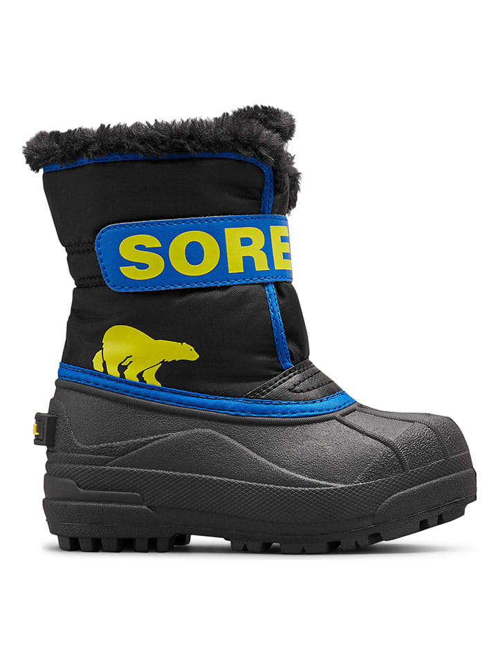 Winterboots "Snow Commander" zwart/blauw
