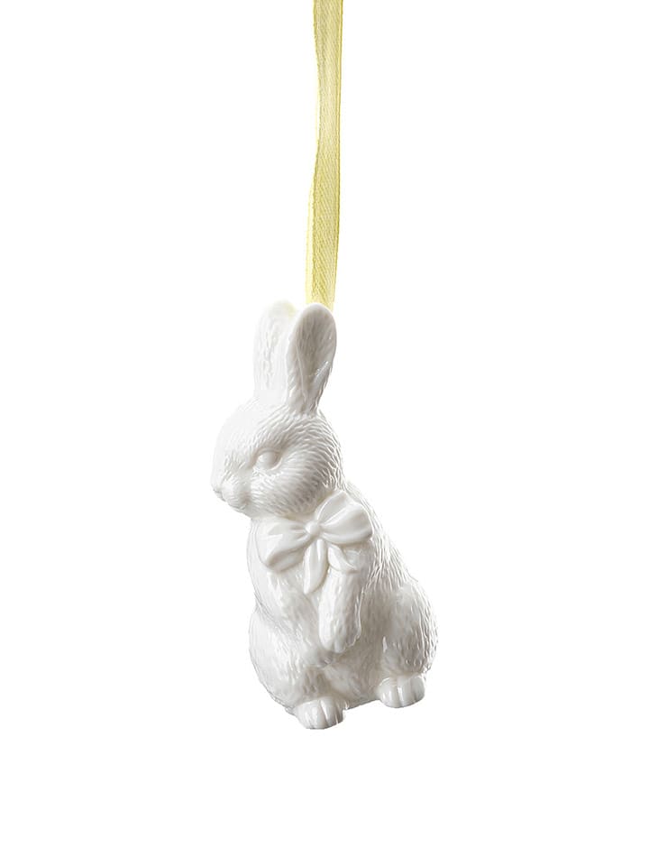 Dekoanhänger in Weiß/ Gelb - (L)7 cm