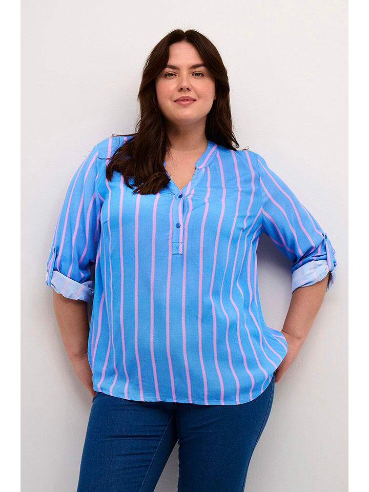 Bluse in Hellblau/ Rosa
