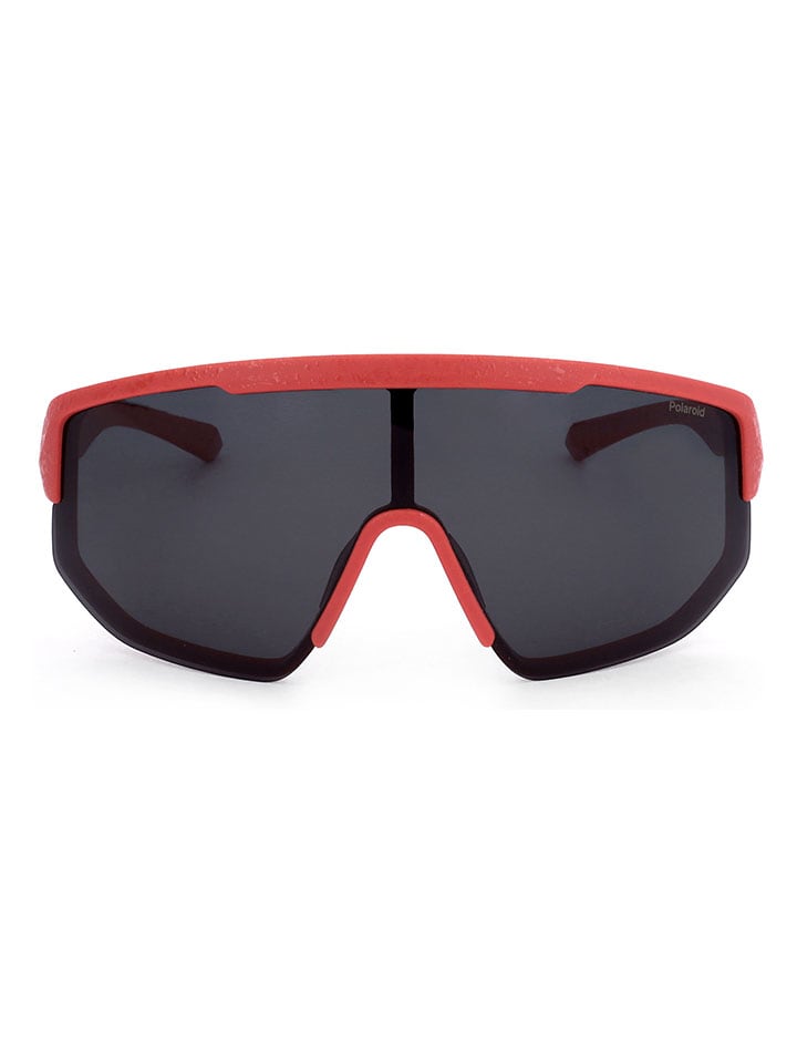Okulary przeciwsłoneczne unisex w kolorze czerwono-czarnym