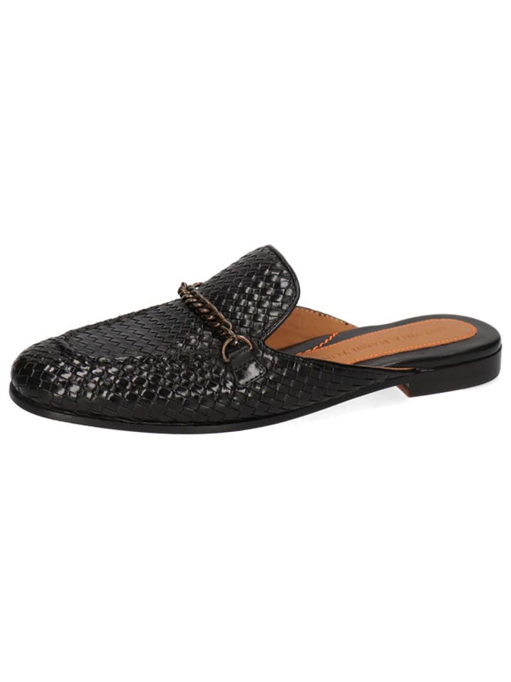 Leren clogs "Scarlett 77" zwart