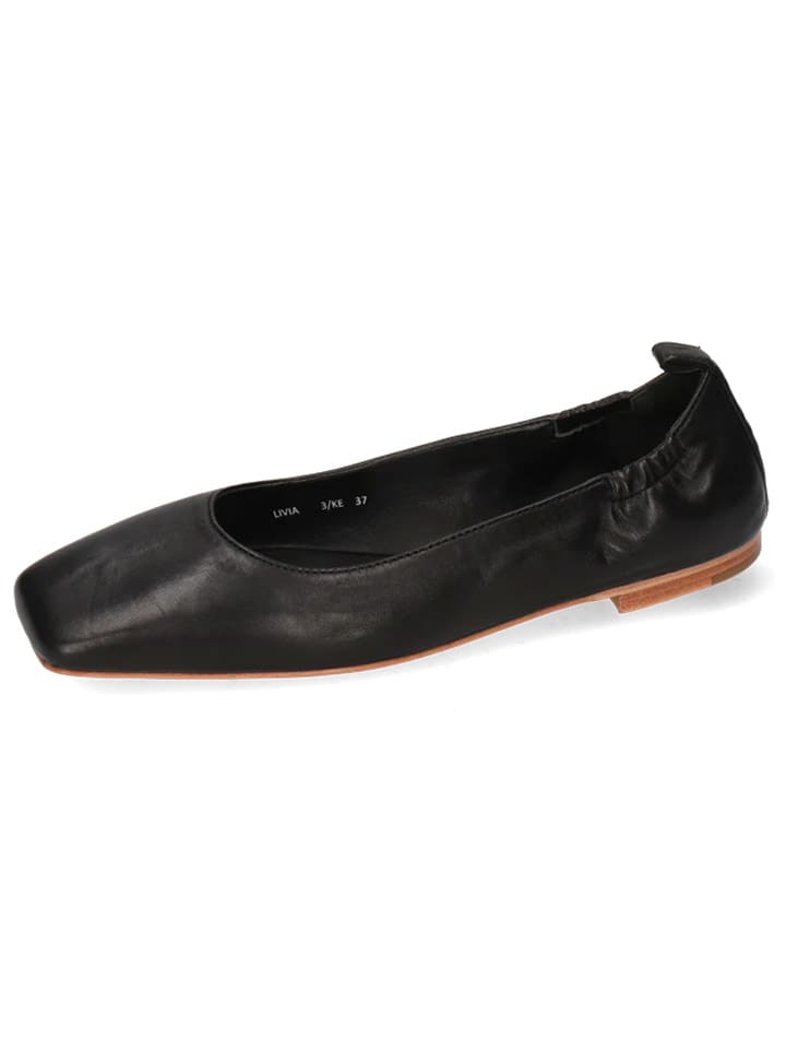 Leren ballerina's "Livia 3" zwart