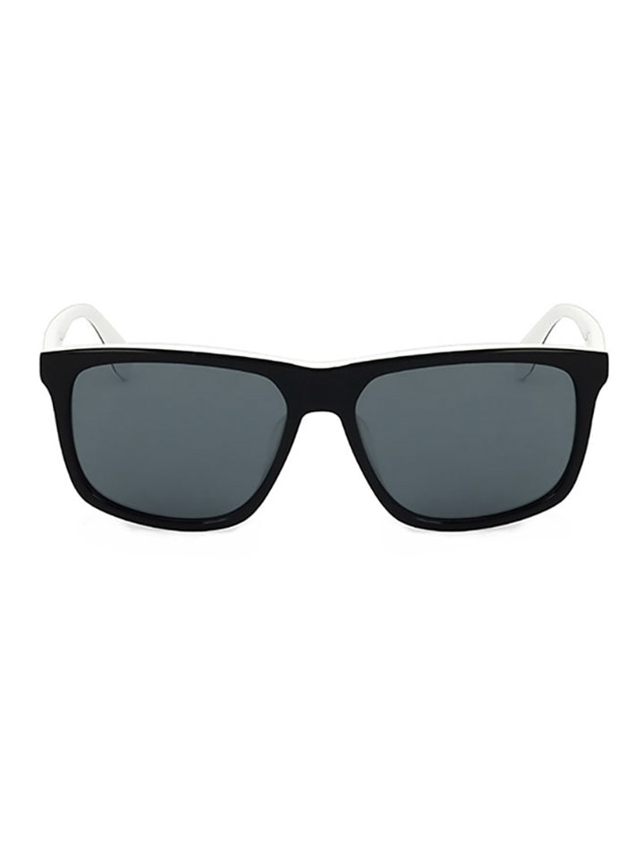 Herren-Sonnenbrille in Schwarz/ Weiß