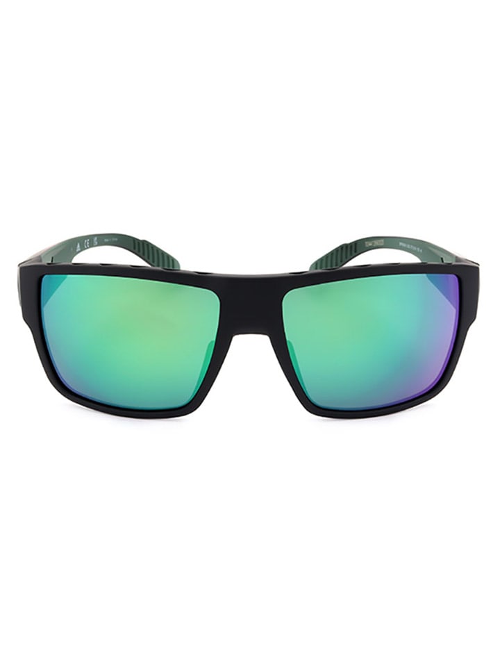 Herren-Sonnenbrille in Schwarz/ Türkis-Lila
