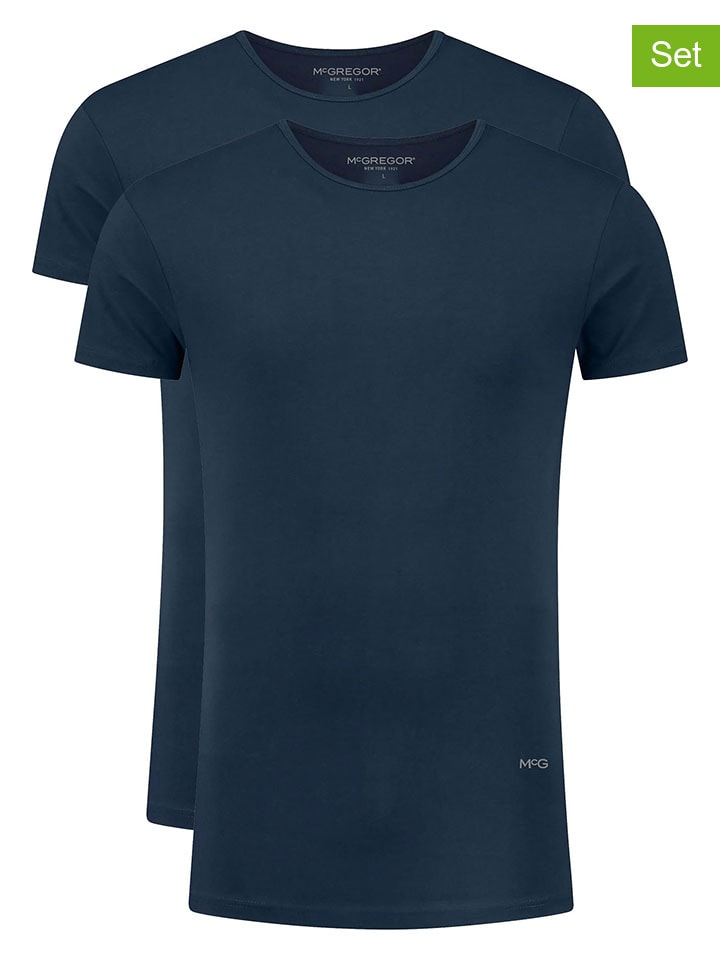 2er-Set: Shirts in Dunkelblau