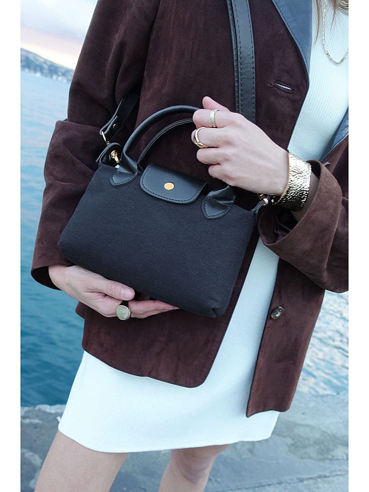 Schultertasche in Schwarz - (B)24 x (H)16 x (T)8 cm