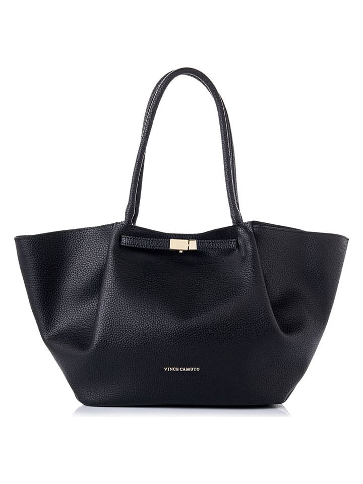 Shopper bag "Prato" w kolorze czarnym - 52 x 27 x 13 cm