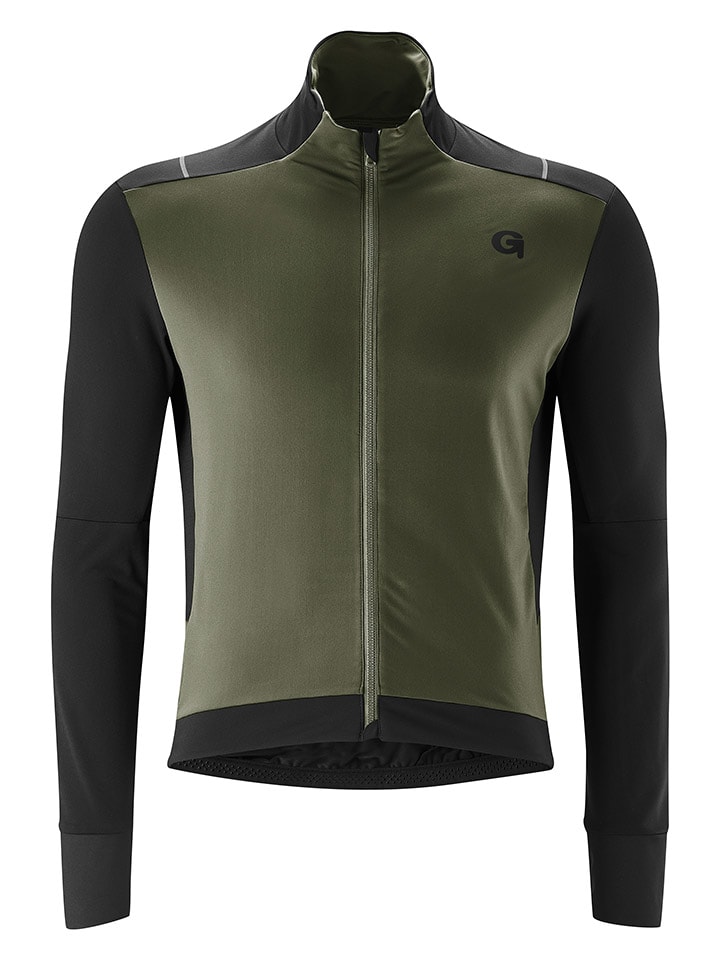 Fahrradtrikot in Khaki/ Schwarz