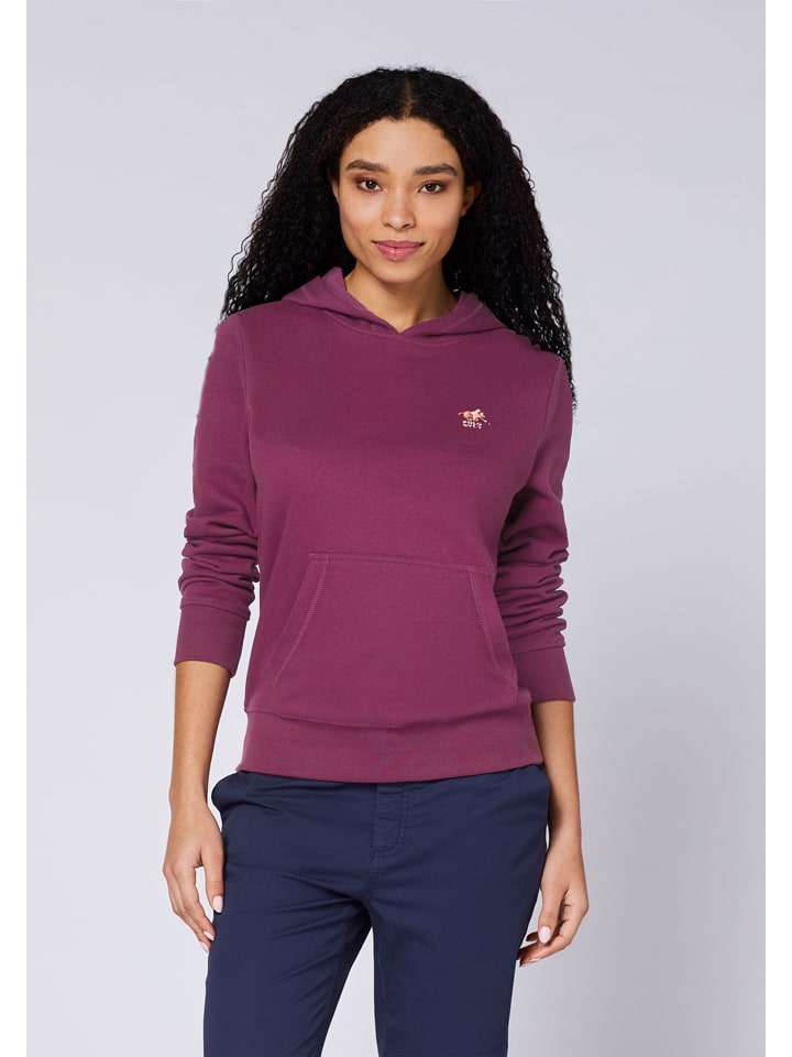 Hoodie pruimkleurig