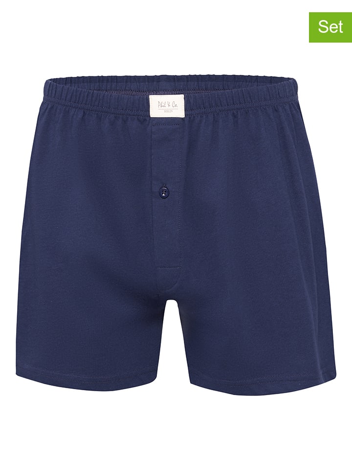 3er-Set: Boxershorts in Dunkelblau