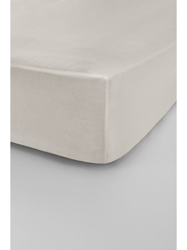 Satin-Spannbettlaken ''zack'' in Beige