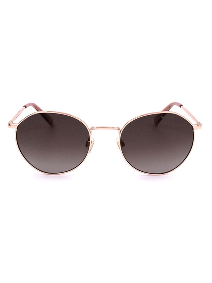 Unisex-Sonnenbrille in Gold/ Braun
