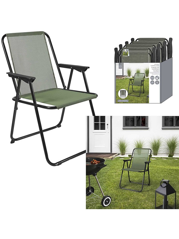 Klapstoel "Pliante" kaki - (B)51 x (H)75 x (D)60 cm