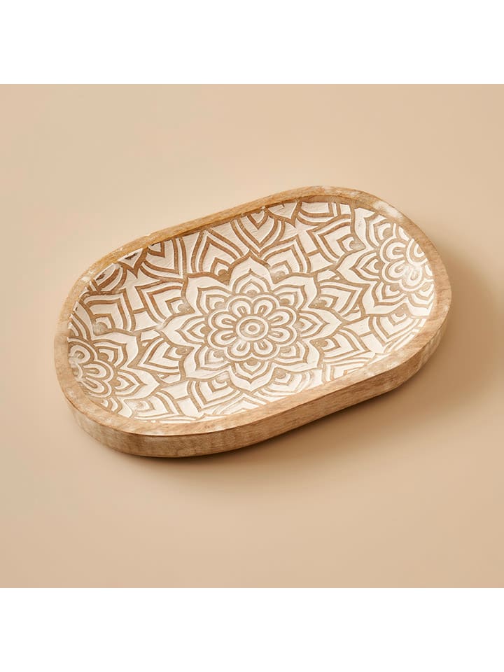 Dekoschale "Aldo" in Weiß - (B)20 x (H)30 cm