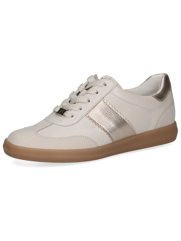 Skórzane sneakersy w kolorze kremowym