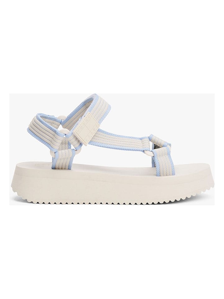 Haksandalen wit/lichtblauw