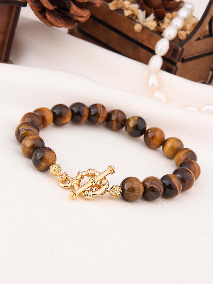 Vergulde armband met edelstenen