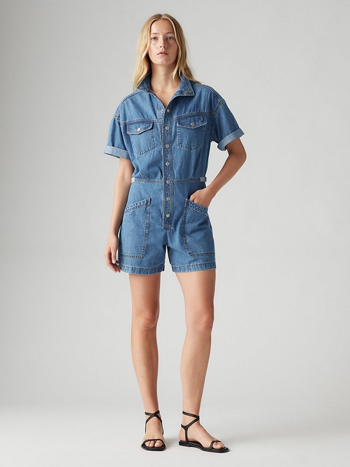 Jeansjumpsuit in Blau