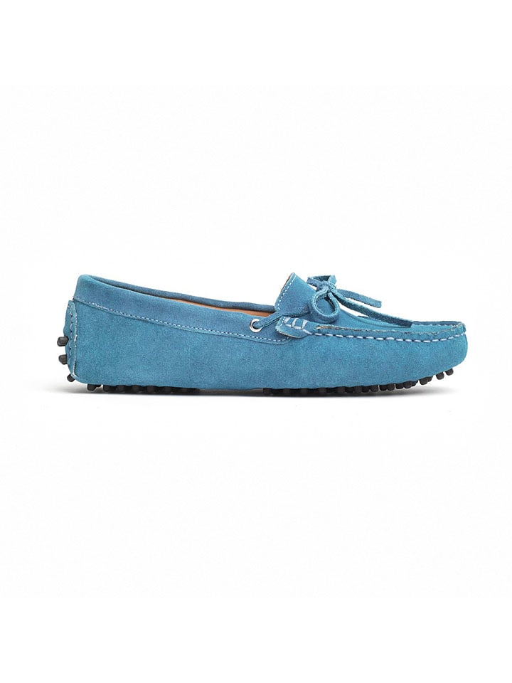 Leren mocassins "Newton" blauw