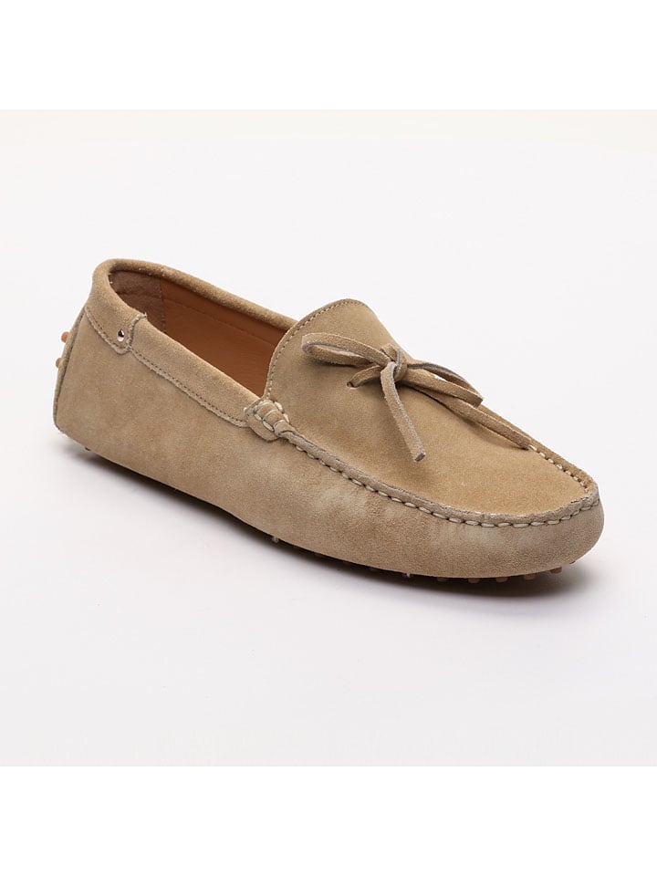 Leren mocassins "Andy" beige