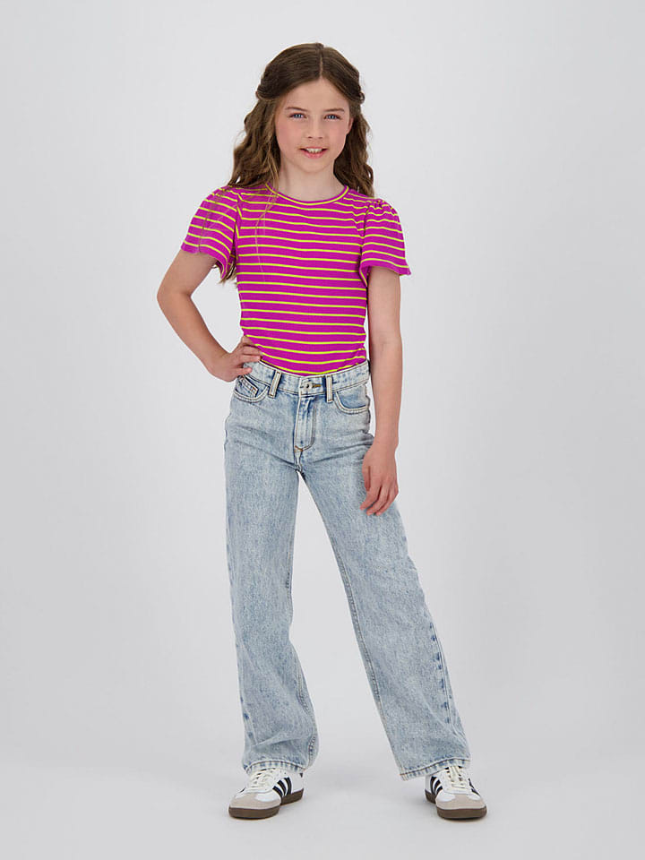 Shirt violet/geel