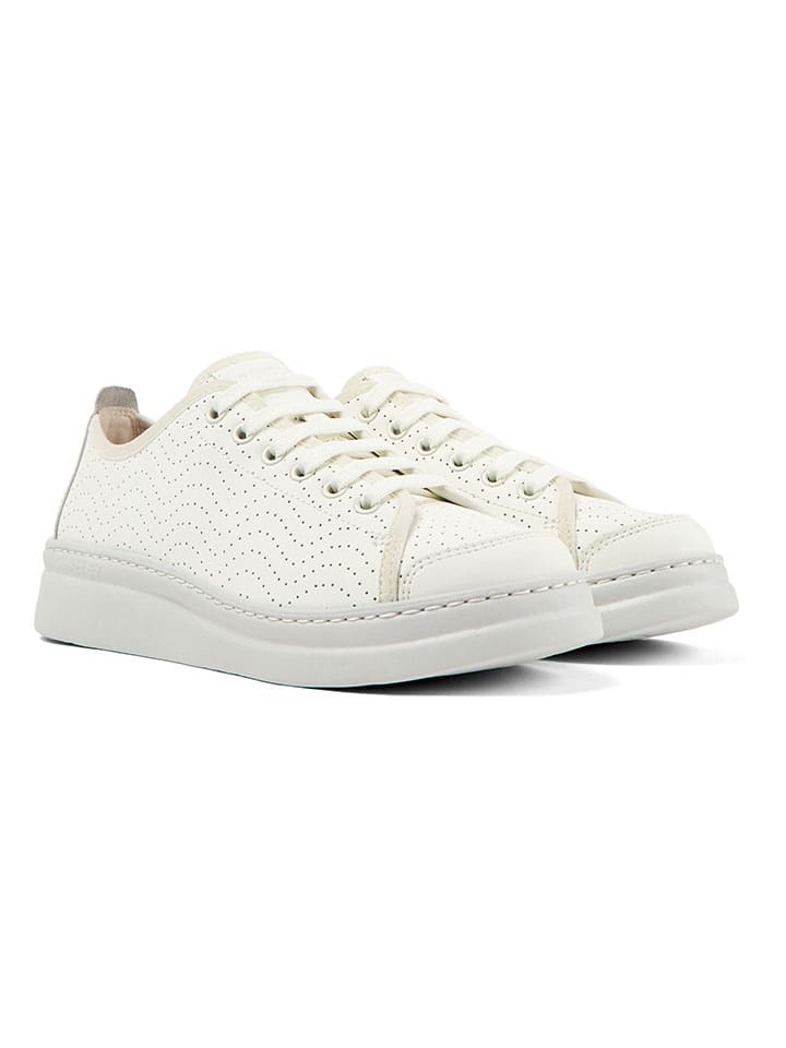 Leder-Sneakers in Beige