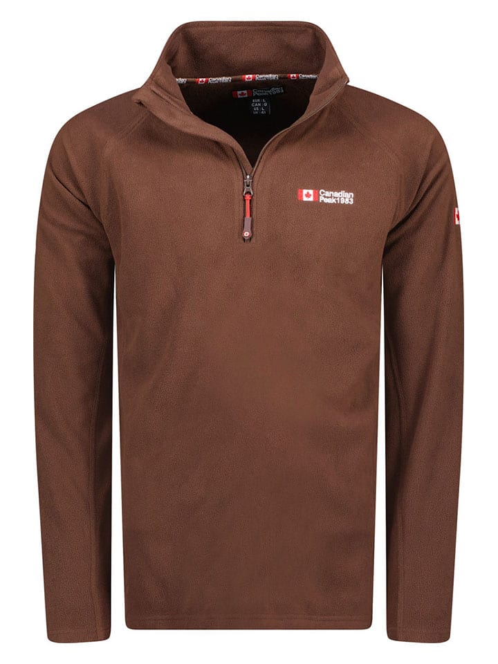 Fleecepullover "Tugeak" in Braun