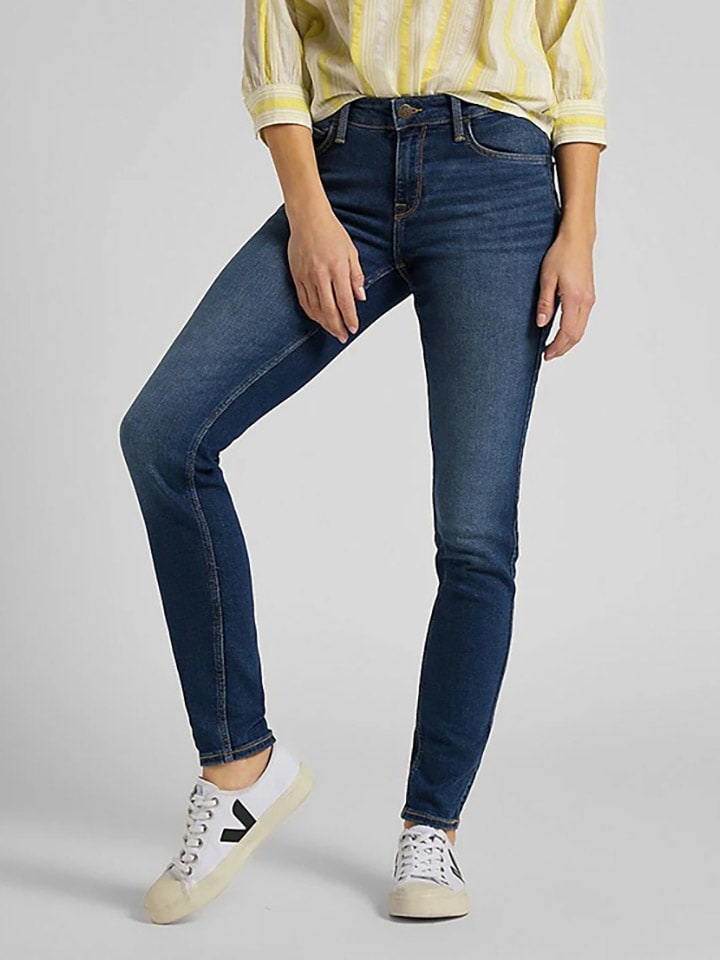 Dżinsy - Slim fit - w kolorze granatowym