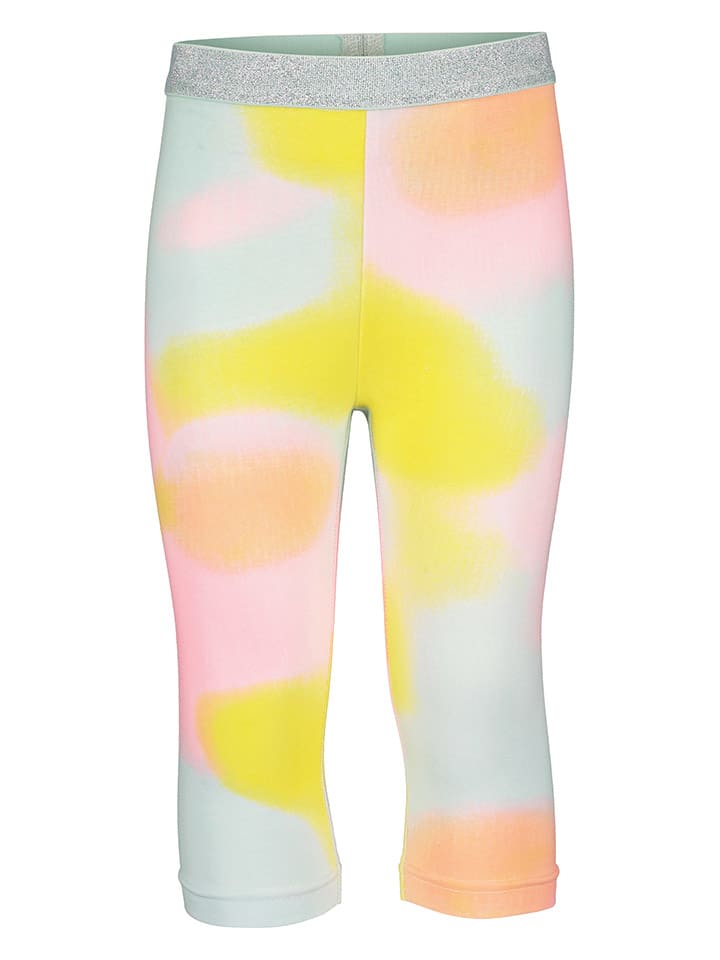Capri-Leggings in Türkis/ Bunt