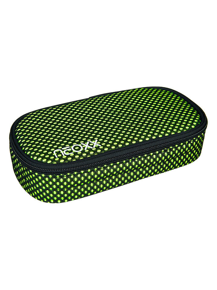 Schlamperetui "All about Neon" in Grün - (L)22,5 x (B)10,5 x (H)5,5 cm
