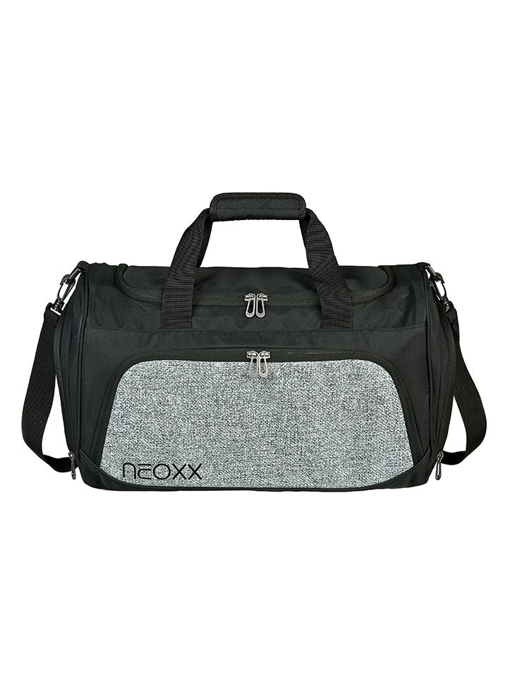 Sporttasche "Wool the World" in Grau/ Schwarz - (L)43,5 x (H)26 x (T)24 cm