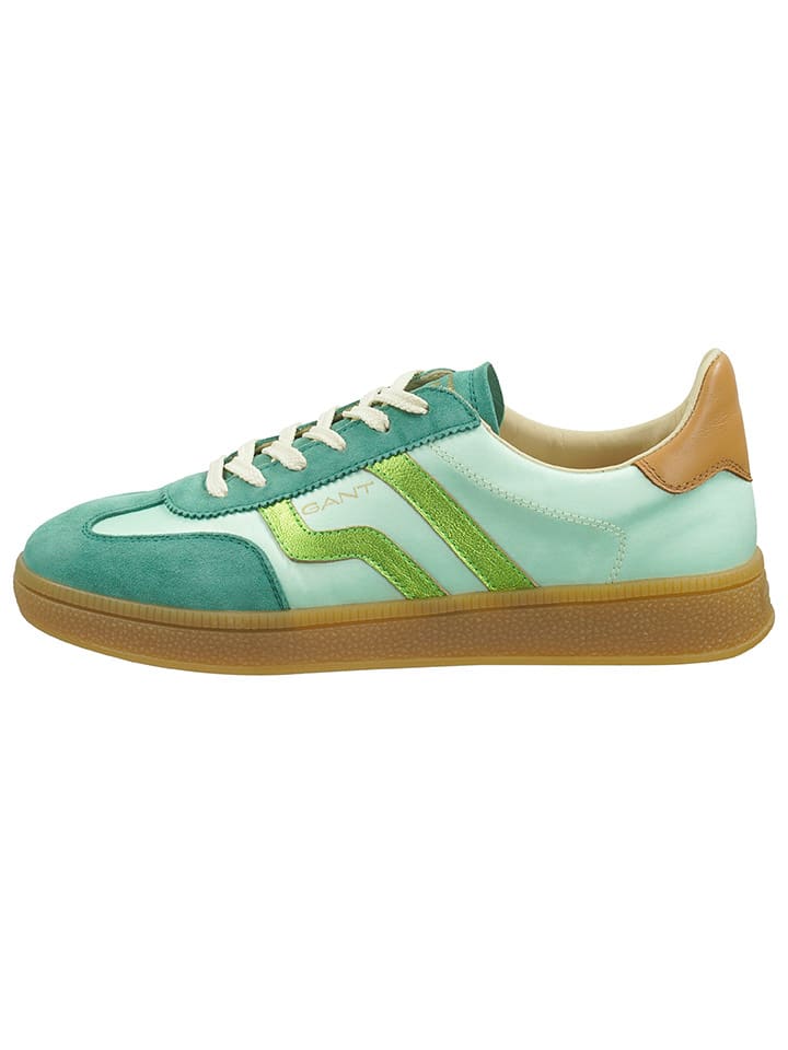 Leder-Sneakers "Cuzima" in Türkis/ Grün