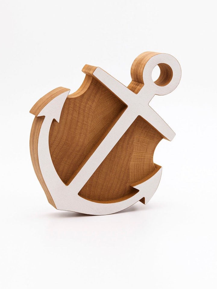 Stempel "Anchor" w kolorze jasnobrązowo-białym - 9 x 12 cm