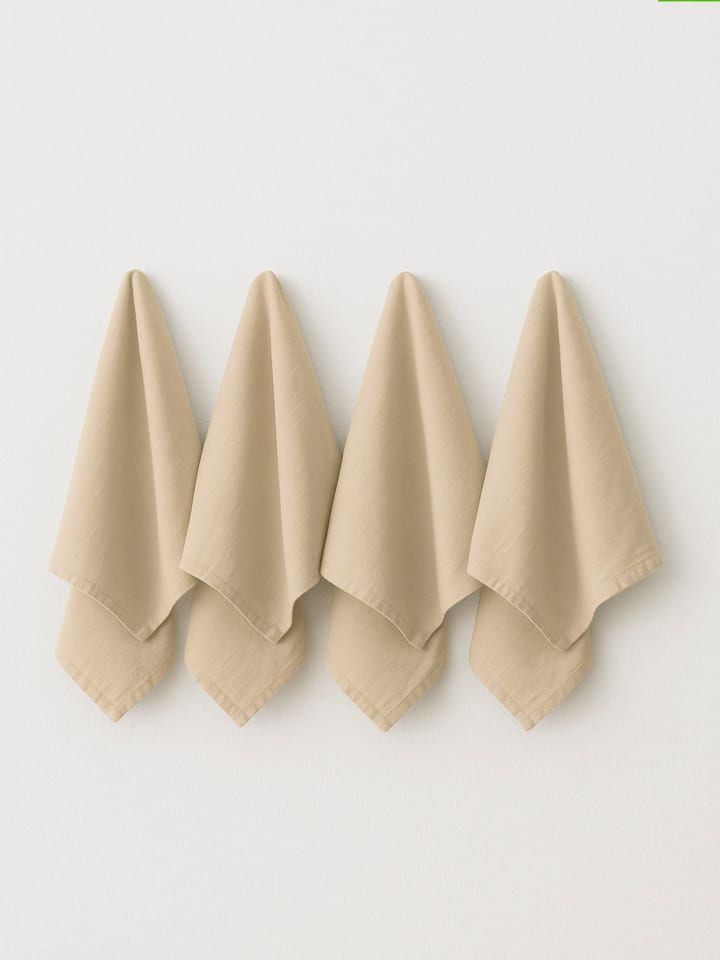 4er-Set: Geschirrtücher in Beige - (L)40 x (B)40 cm
